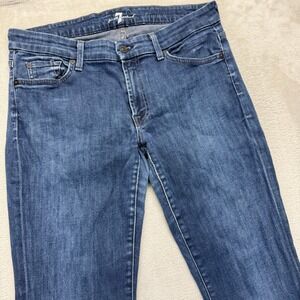7 For All Mankind Blue Boot Cut Jeans